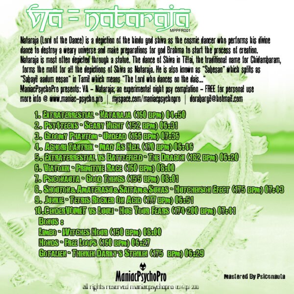 VA Natraja Maniac Psycho Pro Israel Psytrance records