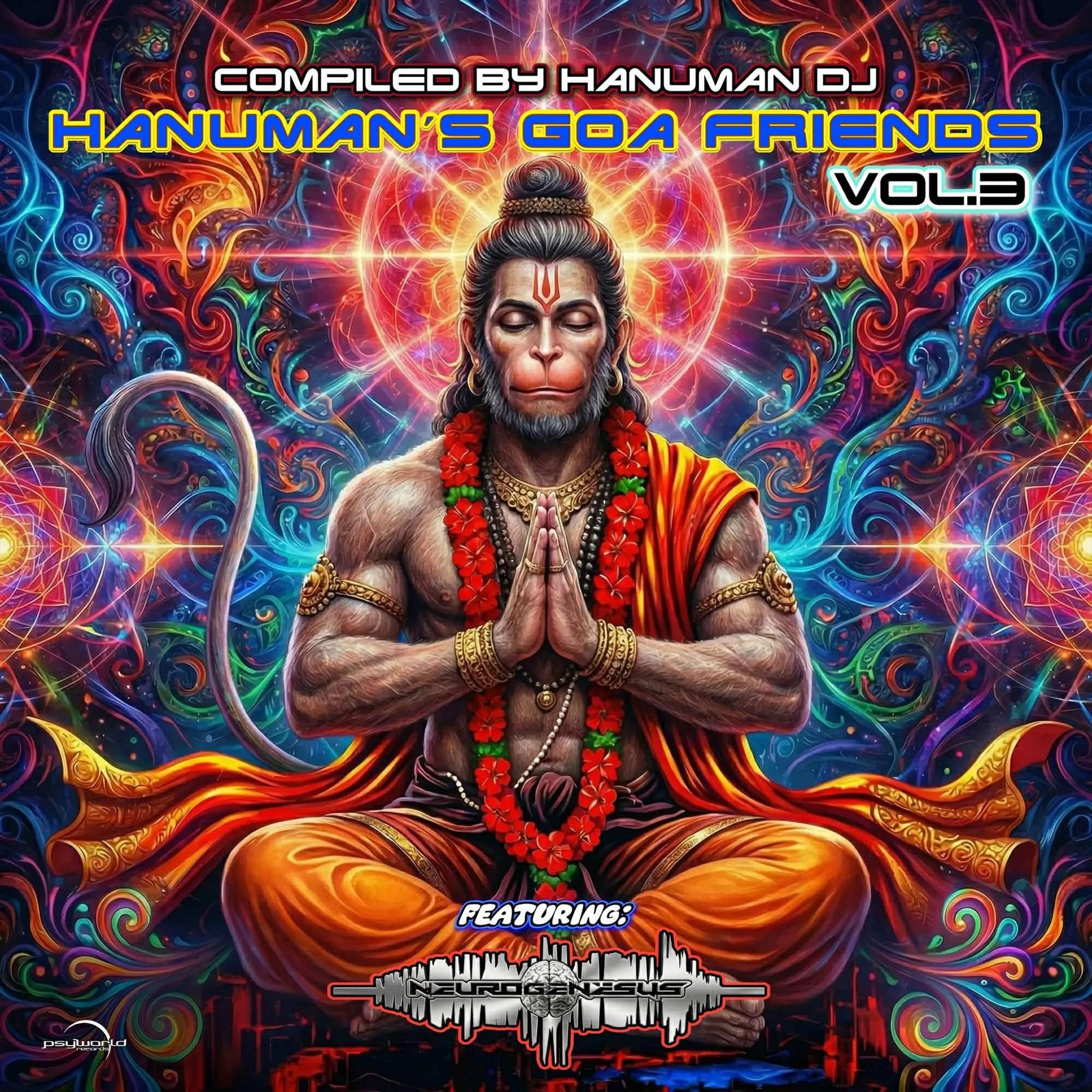 Hanuman's Goa Friends Vol. 3 (2026, PsyWorld Records) Compilation Various Artists 2026 16 songs 1 hr 57 min